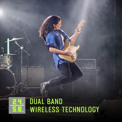 Shure GLXD16+ Dual Band Pro Digital Wireless System - Perfect for Guitar and Bass - 12-Hour Battery Life, 100 ft Range | Includes WA305 Premium Guitar Cable with 1/4" Jack & Guitar Pedal Receiver image 4