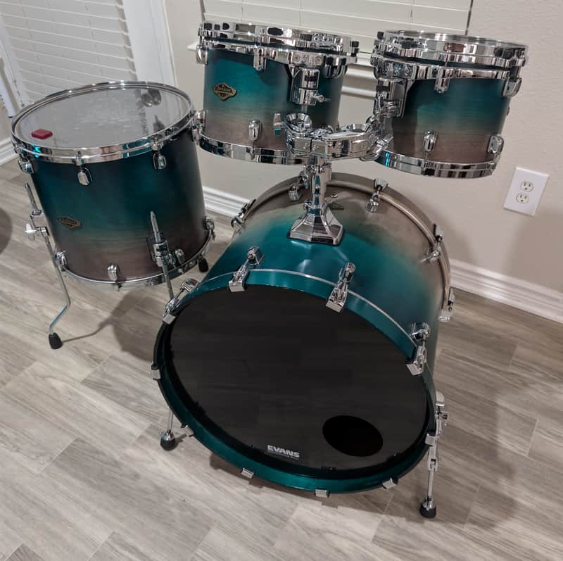 Tama WBS42S-SPF Starclassic Walnut/Birch 10x8/12x9/16x14/22x16" 4pc Shell Pack 2019 - Present - Satin Sapphire Fade image 1