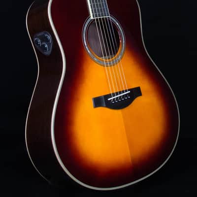Yamaha LL-TA TransAcoustic Dreadnought, Brown Sunburst with Hard Bag image 4