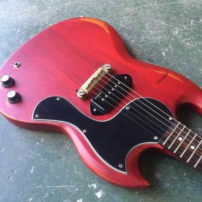 Vintage Icon V6 SG Junior Electric Guitar Roadworn image 6