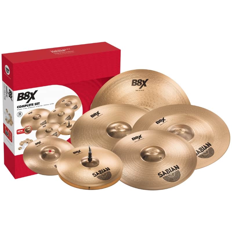 Sabian B8X Complete Set 10" / 14" / 16" / 18" / 18" / 20" Cymbal Pack image 1