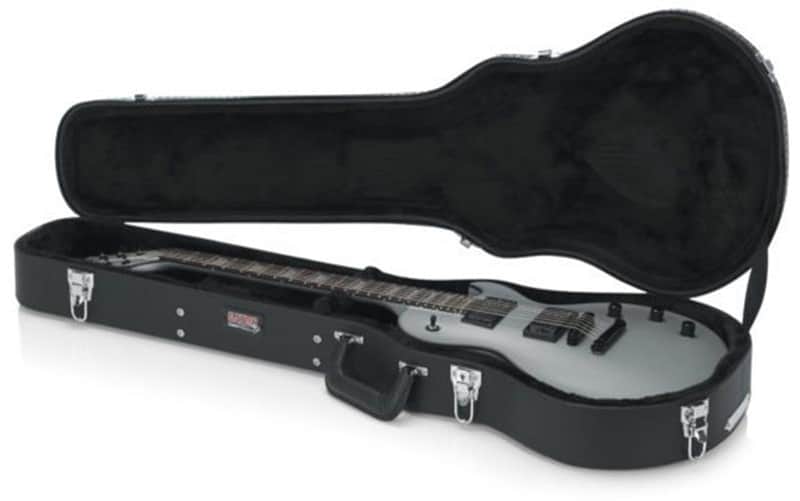 Gator Cases Gibson Les Paul® Guitar Deluxe Wood Case, Black image 1
