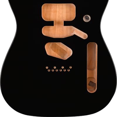 Fender Deluxe Series Telecaster SSH Alder Body Modern Bridge Mount Black image 1