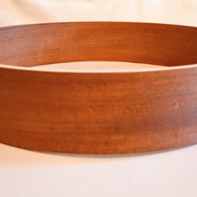 UNMARKED PANCAKE (or free floater) MAHOGANY DRUM SHELL 14" x 2&3/4" 2025-FREE SHIP TO C-USA! image 6