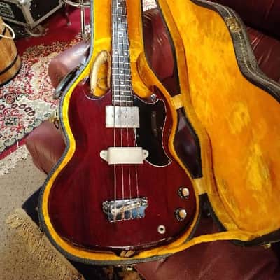 Vintage 1963 1 Owner Gibson EB-0 Cherry OHSC Strap Hang Tag Free Shipping! image 1