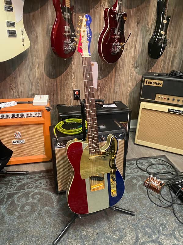 Fender Buck Owens Telecaster 1998 First Run - Red, Silver & Blue Sparkle