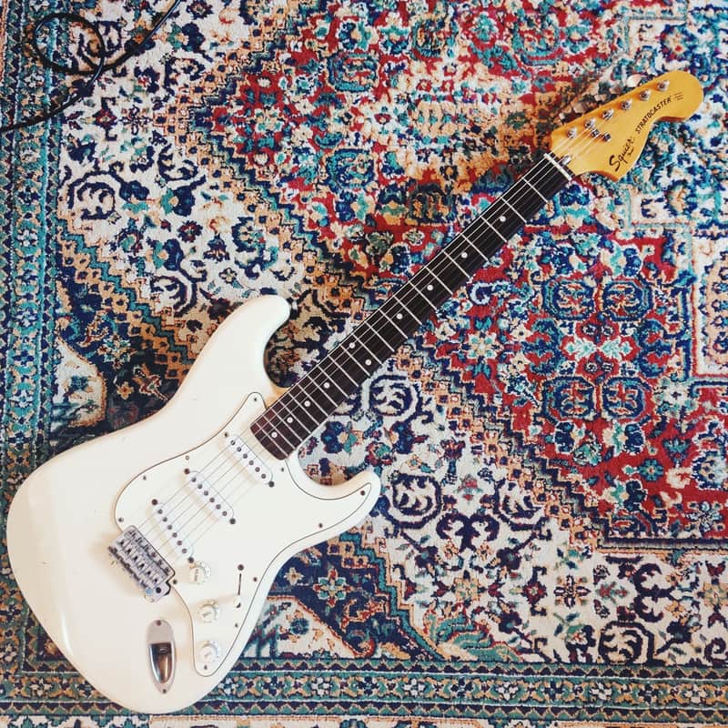 Squier By Fender Stratocaster Japan Vintage 1983 SQ Vintage White '70 Reissue image 1