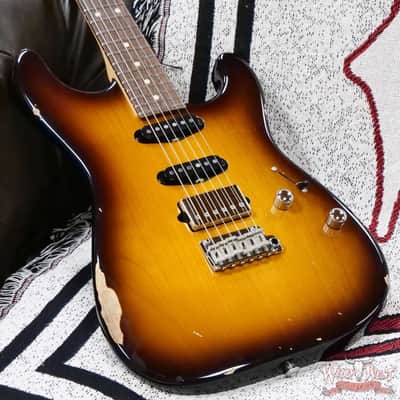 Suhr Custom Classic S Antique HSS Rear Rout Indian Rosewood Fingerboard 2 Tone Tobacco Burst 7.70 LBS image 8