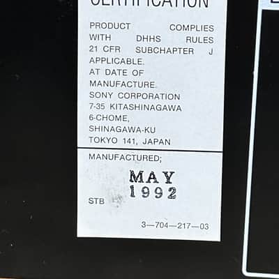 Sony CDP-C89ES Vintage 5-Disc Carousel Changer 1992 image 11