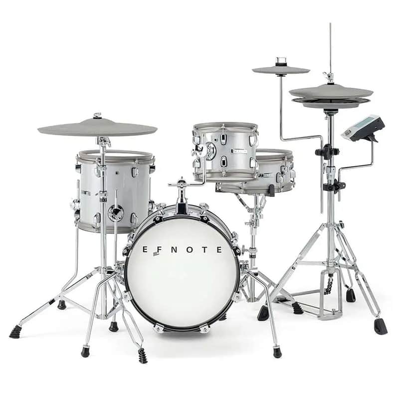 Efnote Mini Acoustic Designed Electronic Drum Set White Sparkle image 1