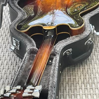 Eastman T186MX semi hollow sunburst with case solid maple top solid mahogany b&s image 16