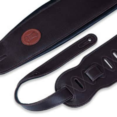 Levy's 4 1/2" Wide Dark Brown Garment Leather Bass Strap image 2