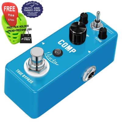 Rowin Comp Compressor Pedal True Bypass LEF-333, FREE PICKS + HOLDER+ FREE SHIP USA