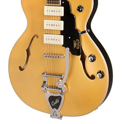 Guild Starfire I Jet 90 Satin Gold - Semi Hollow Body Electric Guitar image 3