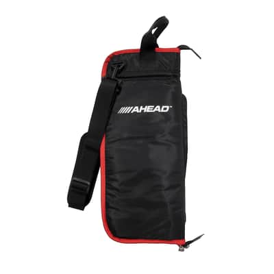 Ahead Plush Stick Case W/4 Extra Pockets (Black With Red Trim, Plush Interior), Designed To Hold 8 Pairs Of Drumsticks And 4 Swi image 2