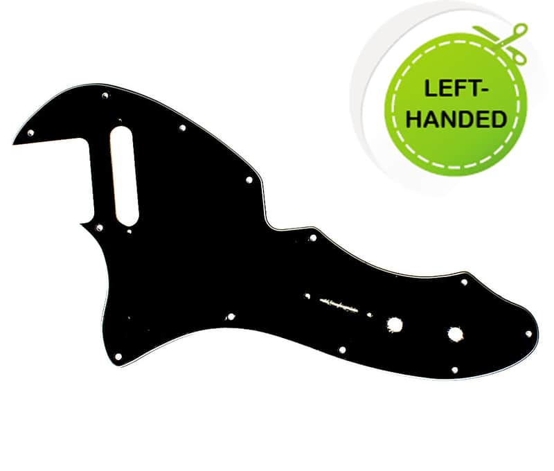 Left-handed 69 Telecaster Tele Thinline Re-Issue Style Guitar Pickguard 3ply black image 1