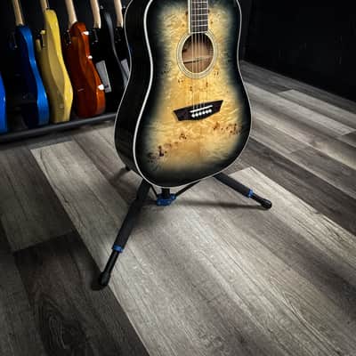 Washburn Deep Forest Burl Dreadnought Acoustic Guitar - Black Fade image 3