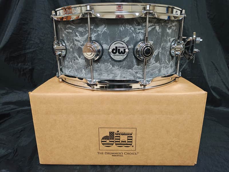 DW #DRVC6514SVC USA Collectors Series 6.5x14"  5mm Solid Concrete Snare Drum w/ Chrome Hardware image 1
