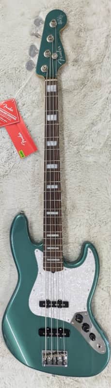 Fender Adam Clayton Jazz Bass Rosewood Fretboard Sherwood Green Metallic - Demo image 1