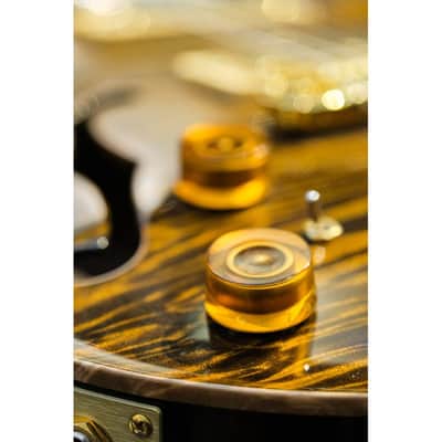 2001 PRS Private Stock Hollow Body II TI reverse LH lefthanded yellow tiger image 25