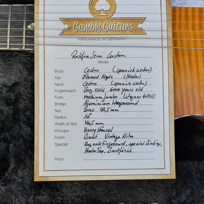 Gamble Guitars Rockfire Semi Custom image 15