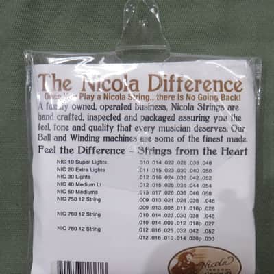 Nicola NIC50 92/8 Formula Phosphor Bronze Medium .013-.058 Acoustic Guitar Strings image 3