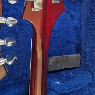 1981 Rickenbacker 4080 6/4 Double Neck 4001 Bass 480 Guitar Burgundy Red image 15