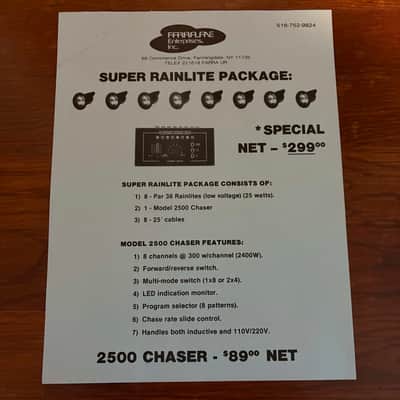 Farralane Lighting and Audio Catalog, Flyers and Pricing, 1983 image 10