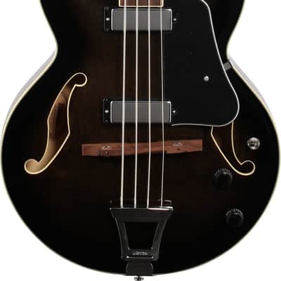Ibanez AFB200 Artcore 4-String Semi-Hollow Bass Guitar, Walnut Fingerboard, Transparent Black Sunburst image 2