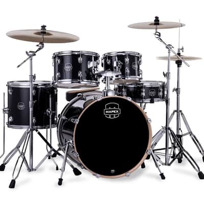 Mapex VE5045FTC Venus Fusion Shell Pack, 20" Bass Drum, Black Galaxy Sparkle image 1