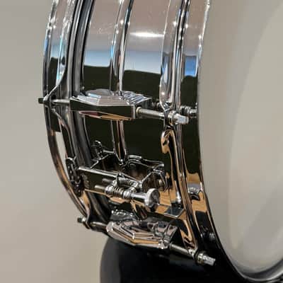 Ludwig No. 400 Super-Ludwig 5x14" 10-Lug Brass Snare Drum with Keystone Badge 1960 - 1963 - Chrome-Plated image 13