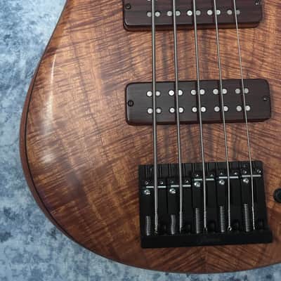 Fodera Monarch 19mm 34” scale 2012 - Koa Acrylic Satin image 6
