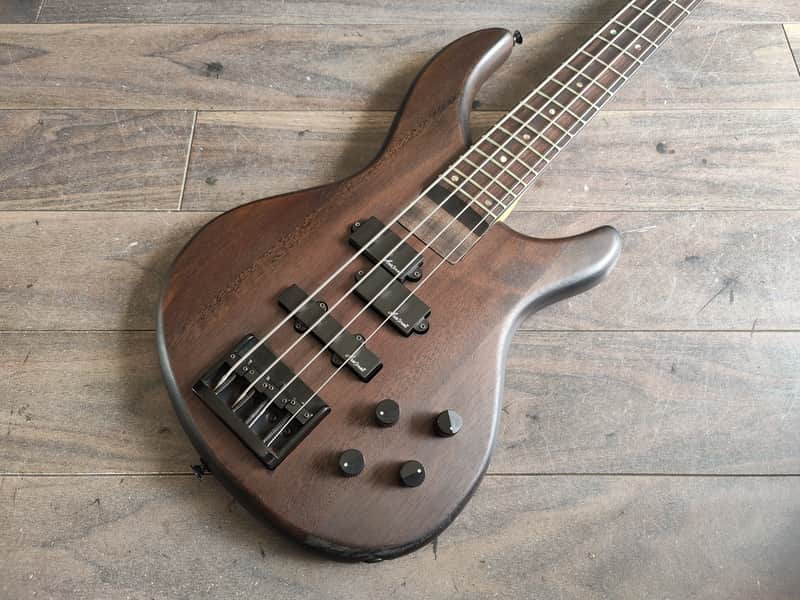 1990's Aria Pro II IGB-50 Integra Active PJ Bass Guitar (Mahogany) image 1