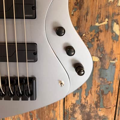 ESP LTD JC-4 John Campbell Streamer Bass – Dark Grey Metallic Satin image 4