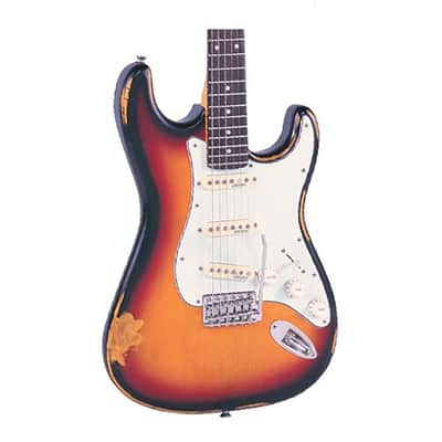 Vintage Icon Series V6 Distressed SSS - Sunset Sunburst image 1