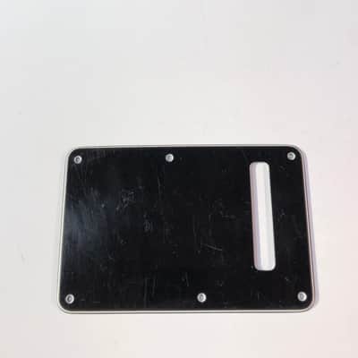 Fender Stratocaster 3-Ply Modern Style Back Plate Tremolo Cover Black image 1