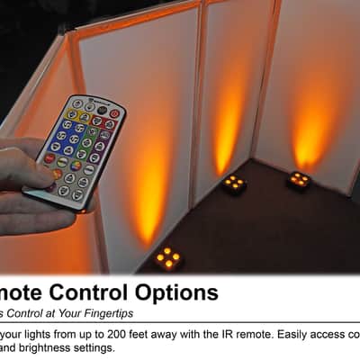 Rockville 4 PACK MINI IR4 Black DJ/Party Wash Lights+App+Wireless DMX Controller image 15