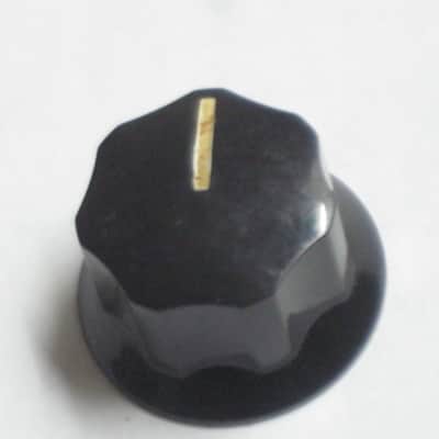 ONE litely relic'd MXR large (standard size) black plastic knob with white position line & dot, Push-On Style ECB134 (NO set screw) & ONE litely relic'd MXR Knob Cover (Foot Turner) ECB131 - from late 2000s image 12