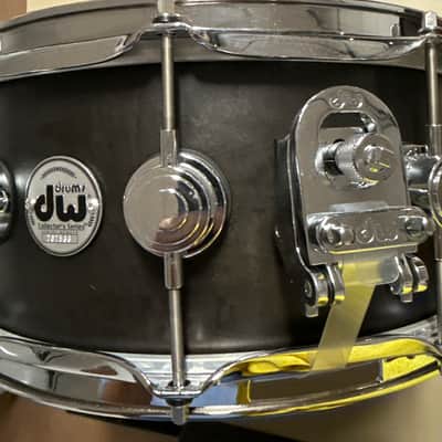 DW Collectors Black Satin Maple Snare Collectors Na - Black satin maple image 5