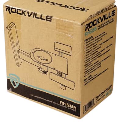 (2) Rockville RHSB8 Wall Mount Swivel Speaker Brackets For Restaurant/Office/Bar image 10