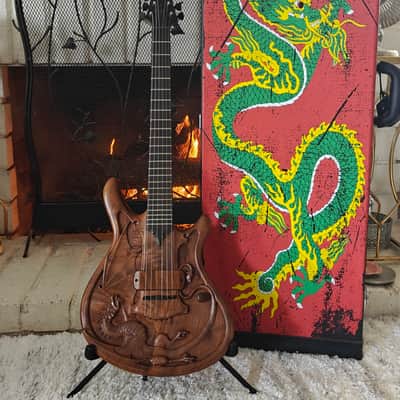 William Jeffrey Jones “The Dragonwing” – 2010 – Sculptured Walnut – One-of-a-Kind Hand Carved Art Guitar image 4