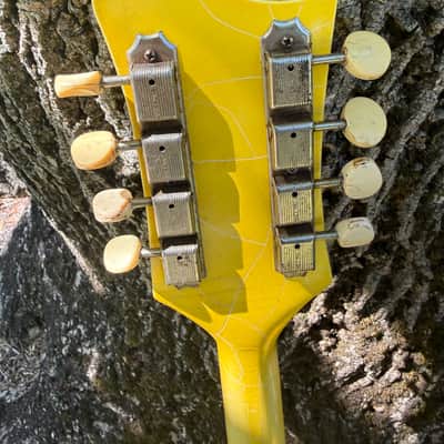 1950’s Carven Electric Mandolin- Old TV Yellow Finish- Original USA- Vintage with Case image 6