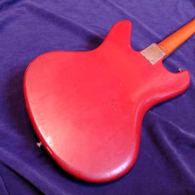 c.1964 Unitone EG-30 Salmon Colour - Guyatone - Bizarre Japanese Guitar MIJ - Rare! image 6