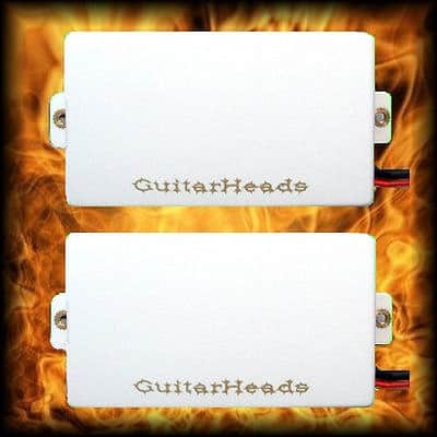 GuitarHeads Active Humbucker Pickups - Bridge/Neck Set of 2 - WHITE image 1