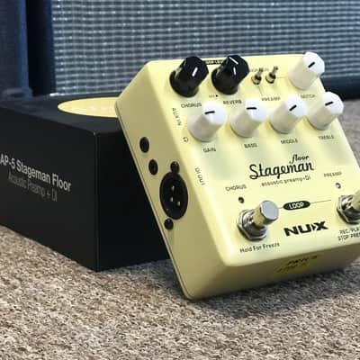 NuX NAP-5 Stageman Floor Deluxe Acoustic Preamp / DI 2010s - Yellow image 2