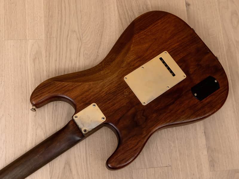 1980s Moon Custom Guitars S-Style Walnut & Ebony Superstrat w