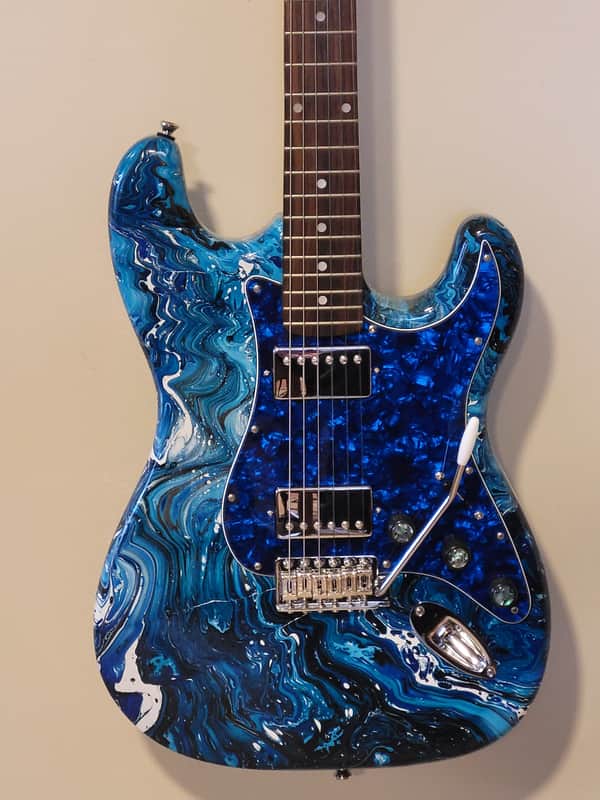 Custom Crafted & Designed Swirl Painted "Strat" Style 2022 - Serial #034 image 1