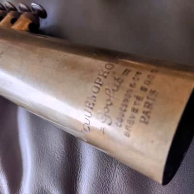 Couesnon Goofus 1924 Unlacquered Brass Queenophone Antique image 19