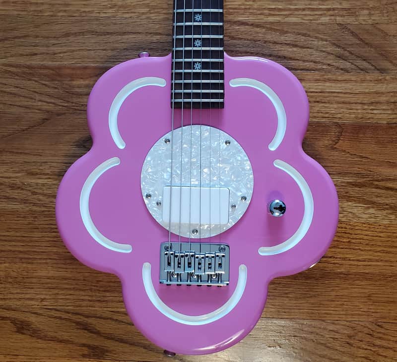 Daisy Rock Pink Flower Electric Guitar Debutante w/ original bag