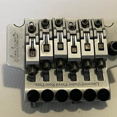 1990's Jackson Dinky Guitars JT-580LP Takeuchi Brushed Chrome Licensed Floyd Rose Tremolo Guitar Bridge Set image 7